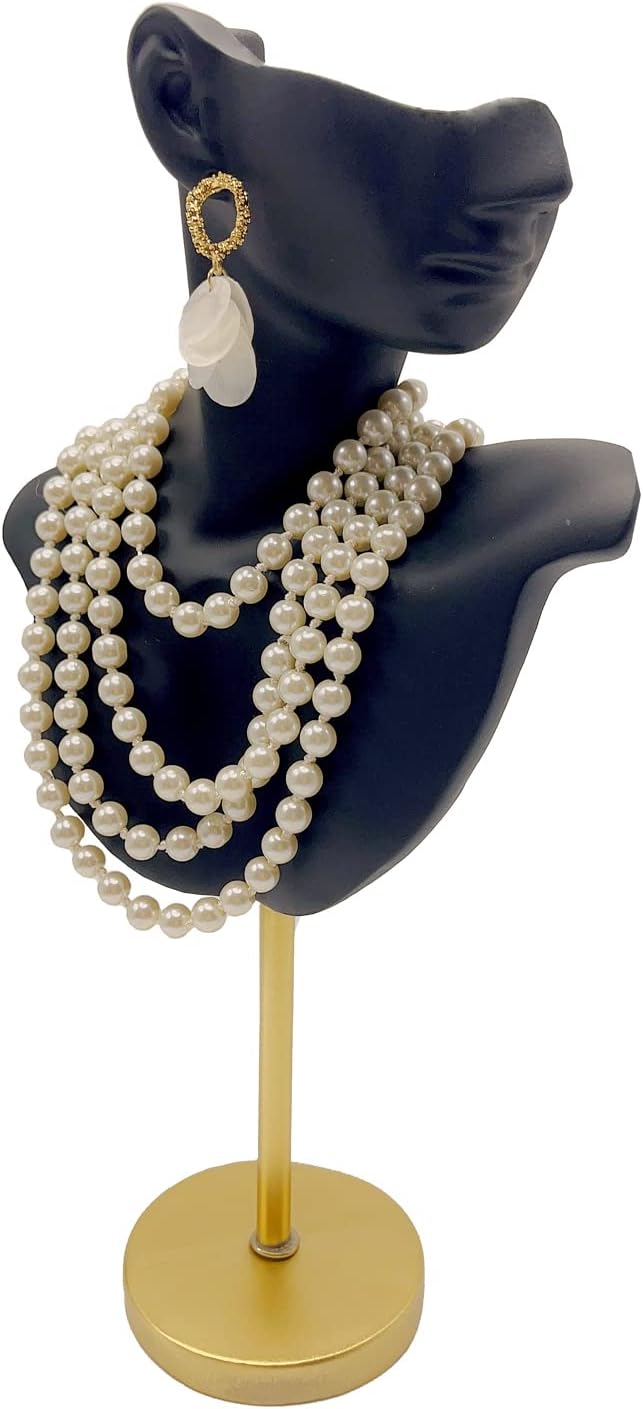 Jewelry Display Stand Jewelry Mannequin Bust Necklace Earring Display Holder Stand, Necklace Bust Jewelry Bust Stand Easel Rack for Selling Show Home Gift