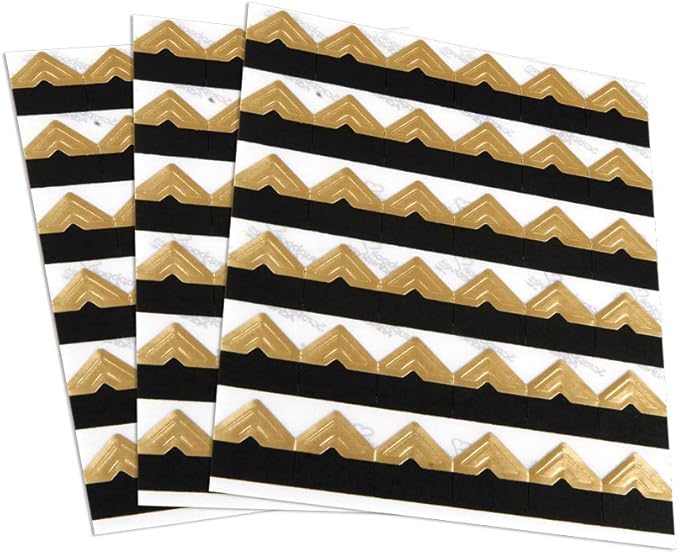 3L Scrapbook Adhesives Self-Adhesive Creative Paper Photo Corners, Gold, 108-Pack