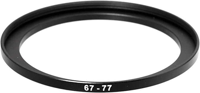(2 Pcs) 67-77MM Step-Up Ring Adapter, 67mm to 77mm Step Up Filter Ring, 67mm Male 77mm Female Stepping Up Ring for DSLR Camera Lens and ND UV CPL Infrared Filters