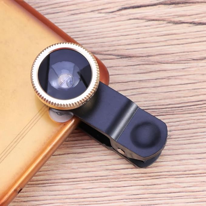 ibasenice 3 in 1 Phone Camera Lens Kit Wide Angle Macro Fisheye Clip-on Lens Compatible with iPhone and Smartphones for Outdoor and Travel Photography