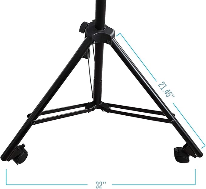 AxcessAbles Heavy Duty Microphone Boom Stand with Weighted Tripod Base | 80-inch Height Overhead Mic Stand | 96 Inch Boom Arm Stand | Shotgun Video Mic Stand | All Metal, No Plastic Parts