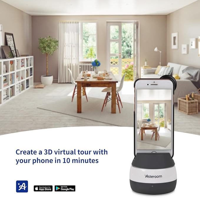 360 Camera 3D Virtual Tour Real Estate Kit - Gear Includes: Tripod, Digital Camera Rotator, Fisheye Cam Lens (Asteroom Phone Case Not Included, Purchased Separately on Amazon)