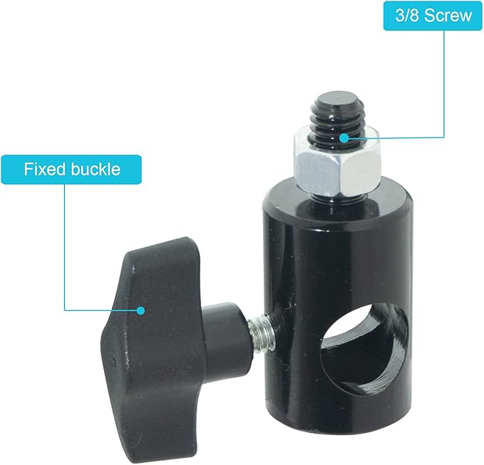 WELLMAKING 2PCS Rapid Adapter Convert with 3/8" Screw DSLR Mount Bracket Multi Functional Mount Bracket Adapter, Photo Studio, Light Stand Tip Boom Arm Photo Studio Photography Accessory
