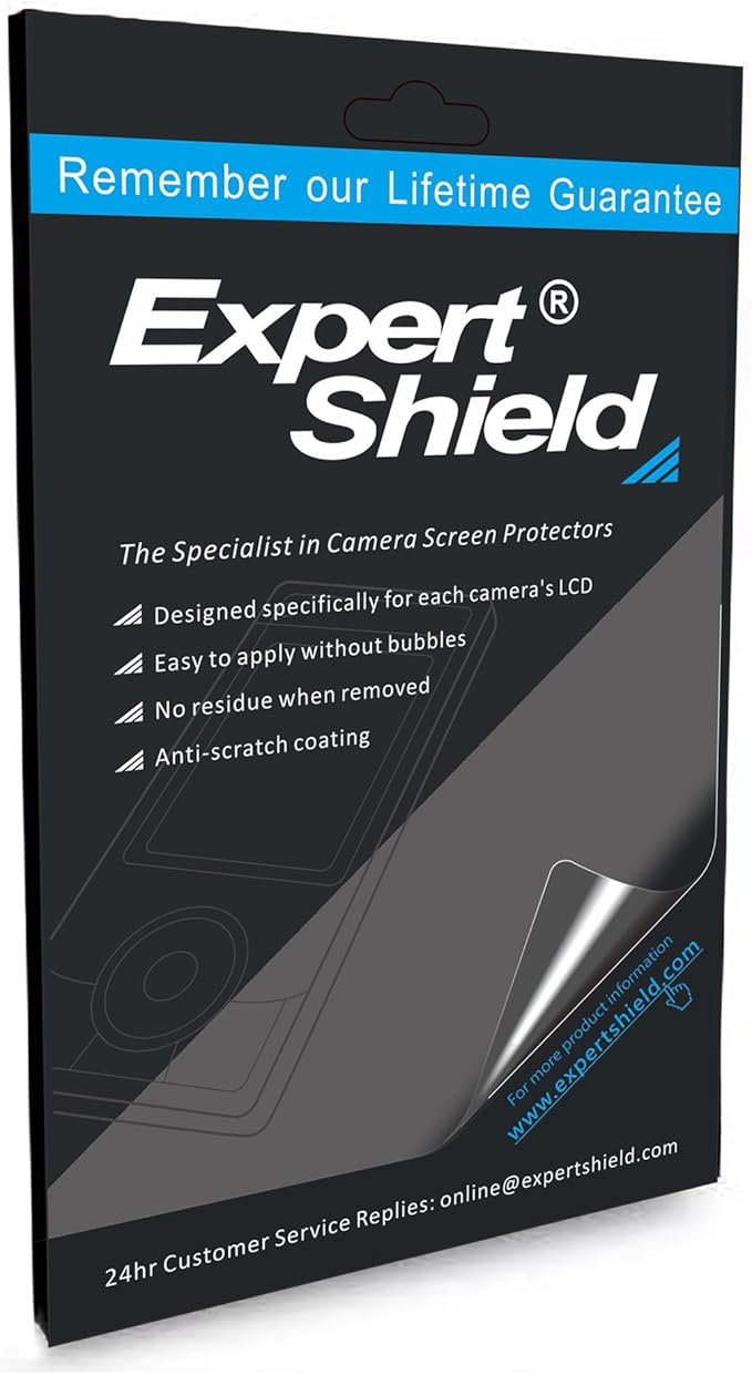Expert Shield clear PET film screen protector w/9H hard coating compatible with Canon R1 (w/top LCD) - Crystal Clear