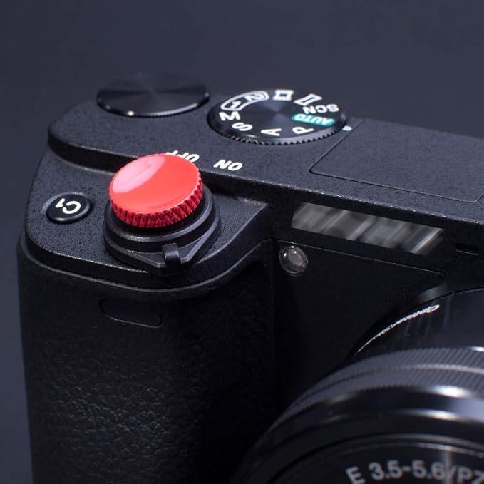 Camera Soft Release Shutter Button Cap for ZV-1 ZV1 RX100M7 RX100M6 RX100M5 RX100M4 RX100M3 A6000 A6100 A6300 A6400 A7R A7S A7 Flat Surface Cameras Shutter Button Red(2 Pack)