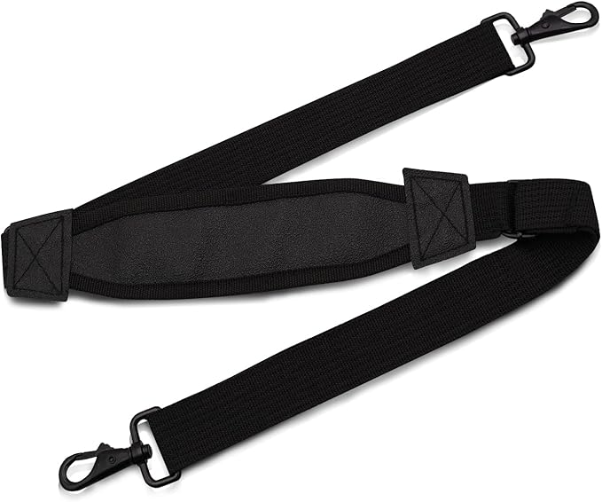 NATURE PIONEOR Universal Shoulder Strap Replacement, Thick Non-slip Pad Adjustable Strap with Metal Hooks for Laptop Messenger Crossbody Bag