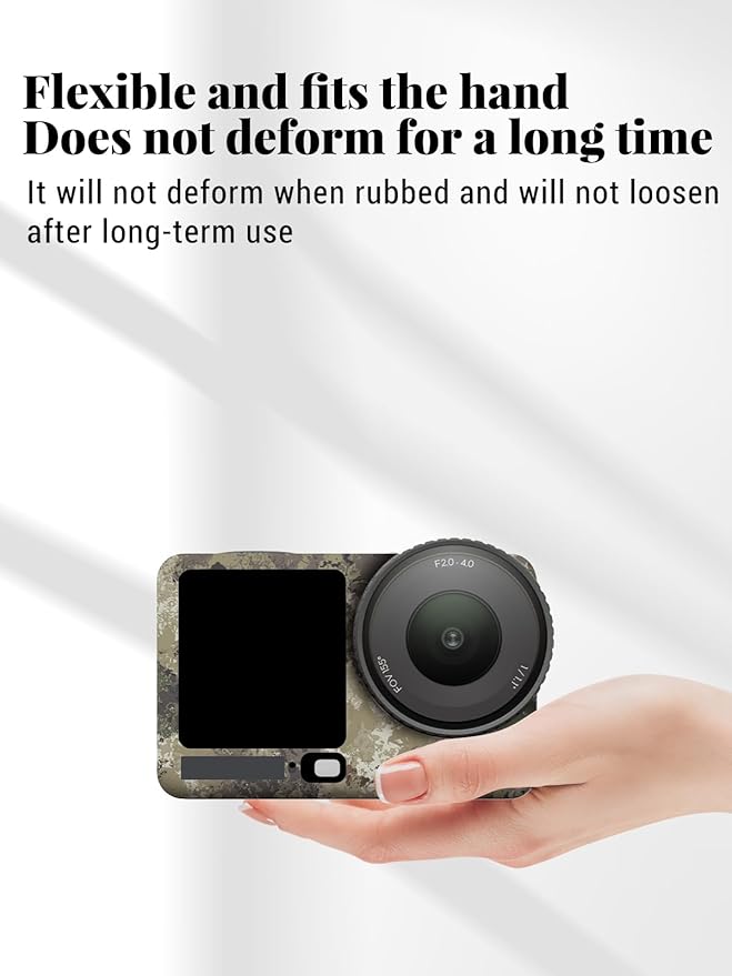 ZBAGUG for DJI Action 6 Skin Full Body Wrap, Anti-Scratch Waterproof Protective Sticker, Full Coverage Action Cam Wrap, for DJI Action 6 Accessories, Camouflage