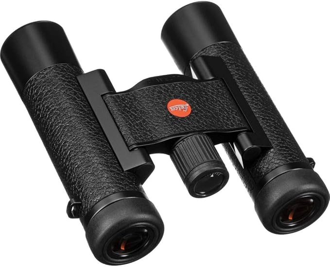 Leica 10x25 Ultravid Blackline Binoculars (Black with Black Leather) (40607) + Backpack + Full Size Monopod + Cleaning Set + 2 x Cap Keeper + Neck Strap