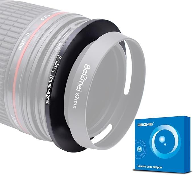 105mm to 82mm Camera Filters Ring,Step-Down Filters Ring Compatiable All Brands Ø105mm Lens to Ø82mm Camera Accessory.Made of CNC.
