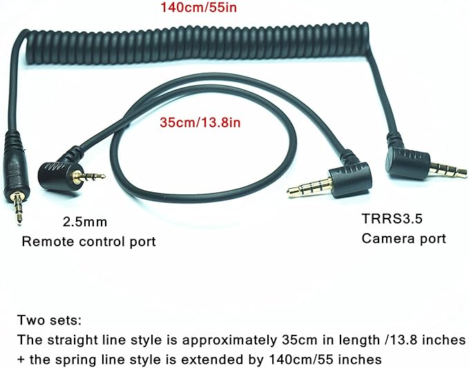 2.5MM-SL2 Shutter Release Cable is Suitable for Leica Camera SL2/SL2S/SL3/SL3S Focusing and Photography Cables It is Suitable for Connecting to Camera Remote Controls Such as JJC/Pixel 221/aodelan