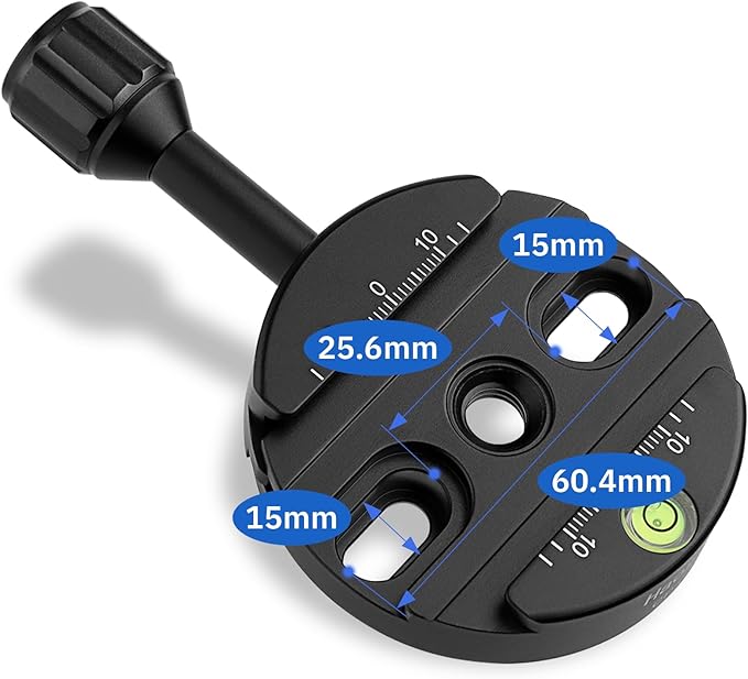 Haoge 64mm Screw Knob Clamp Adapter Mount for Quick Release QR Plate Camera Tripod Ballhead Monopod Ball Head Fit Arca Swiss