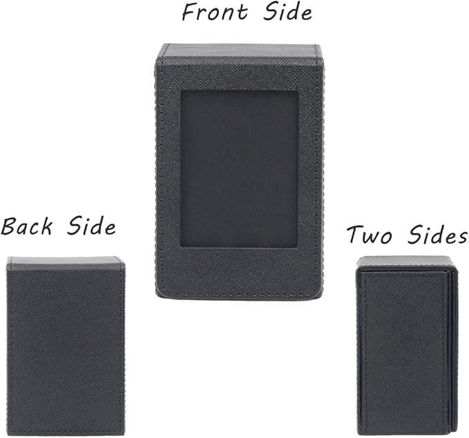 Orga'Neat Picture Holder Storage Case for Fujifilm Instax Mini Film 12/11/90/40/9/8/7/7+/EVO, PU Leather Photo Holder with Pocket Outside, up to 50 Photos (Black)