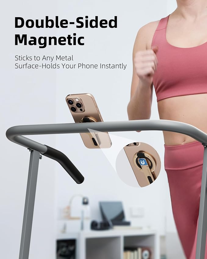 TODI for MagSafe Phone Grip Stand, 3-in-1 Magnetic Finger Ring Holder with Double-Sided Magnet, Fidget Toy Design, Magnetic Phone Stand for iPhone 16/15/14/13/12 Series (Gold)