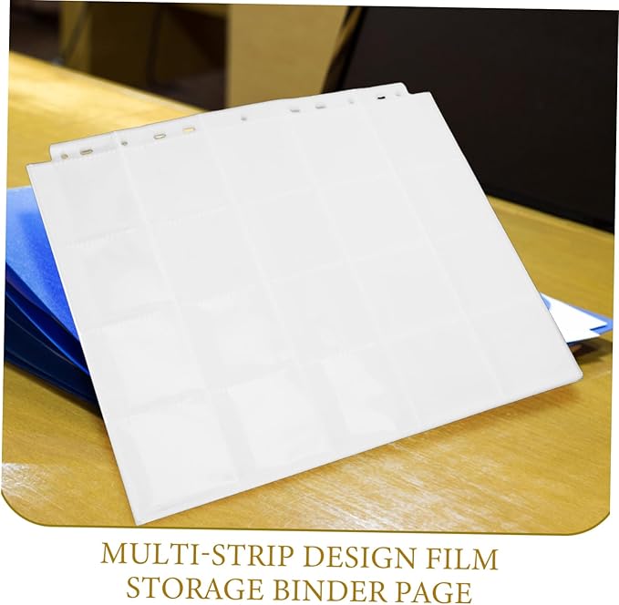 30pcs Film Negative Binder Pages Acid Storage Holders for Organizing Film Negatives for Photographers and Hobbyists Portable Sleeves