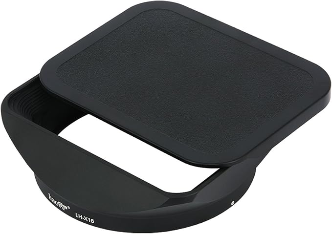 Haoge Bayonet Square Metal Lens Hood Shade with Cap for Fujifilm Fuji Fujinon XF16mmF1.4 XF 16mm F1.4 R WR Wide Angle on X-Pro2 X-Pro1 X-T2 X-T1 X-T20 X-T10 X-E2S X-A5 X-A20 X-E3 X-H1 Replace LH-XF16