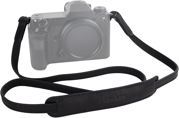 MUZIRI KIINOKOO Genuine Leather Camera Neck Shoulder Strap - Vintage Leather Shoulder Strap for Most of Digital Cameras