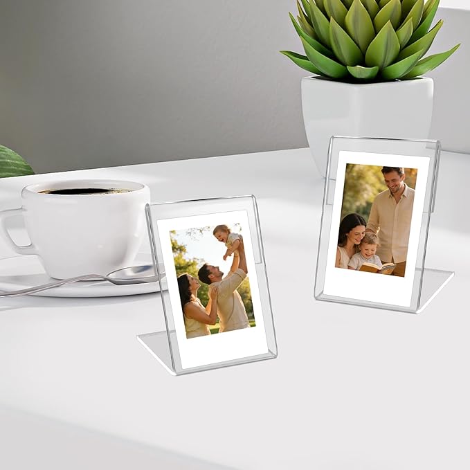 12 Pack Wallet Size Picture Frames,2.5x3.7 Acrylic Picture Frame,Mini Photo Frames for 3 in/3.5 In Mini Instant Films Photo Cards