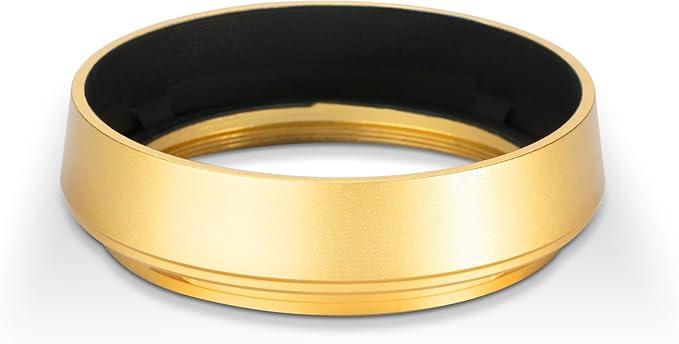JJC Metal Lens Hood Shade for Leica Q3 43/Q3/Q2/Q Cameras, Replaces Leica Round Lens Hood Q, with 49mm Center Pinch Snap-On Lens Cap, No Vignetting