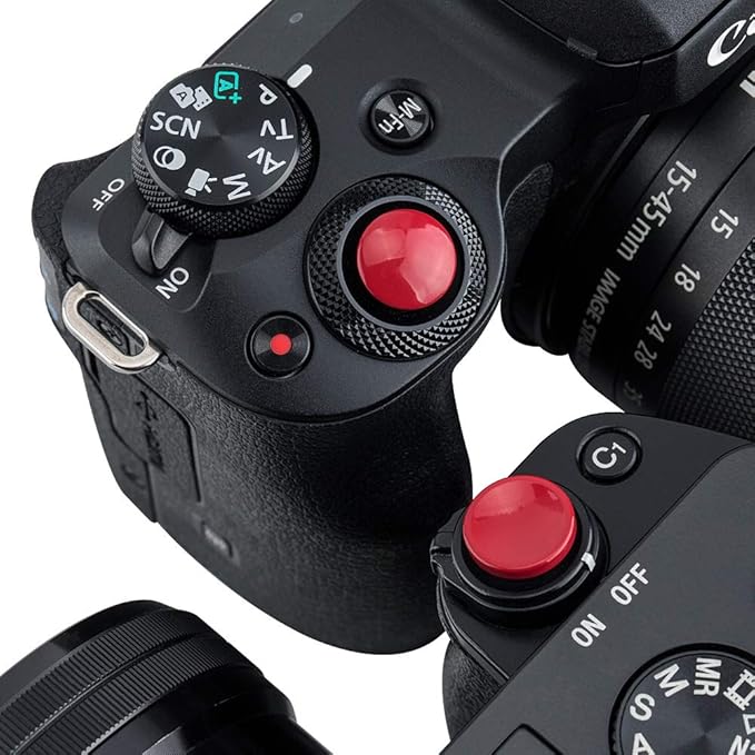 2X Camera Shutter Button Cap for Sony A7M5 A7V A7 V A7CR A7CII ZV-E10 II ZV-E10 ZV-1 A6700 A6600 A6500 A6400 A6300 A6100 A7SIII A7RII A7II RX100 VII VI V IV for Canon G7X Mark III II G9X Mark II SX740