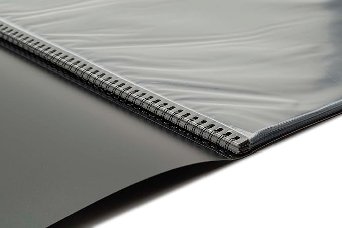 Picturesque Pro Presentation Refill Book 24x36 - Art Portfolio Folder for Artwork, Archival Storage Solution, Strong Spiral Bound Format w/ 20 Crystal Clear Pages and Acid-Free Divider Sheets