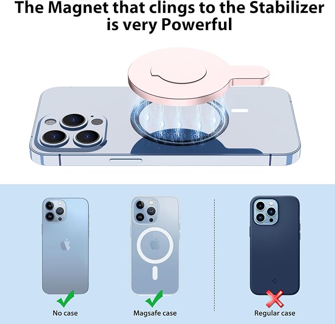 Magnetic Phone Clamp for DJI, Adapter Mount for Gimbal Stabilizer Osmo Mobile 8 7 7P SE 6 5 4, DJI OM Accessories Fit for Magsafe iPhone Android Smartphone