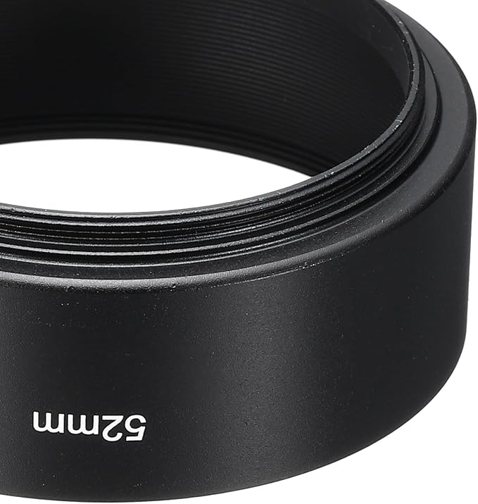 PATIKIL 52mm Lens Hood, Standard Focus Frosted Surface Anti-Reflective Inside Hood for Camera Lens, Black for Nikon, for Fujifilm, for Pentax, for Leica