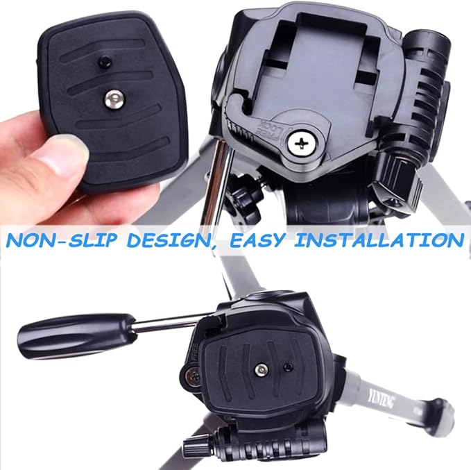 35mm (1-3/8") Quick Release Plate, Universal Tripod Mount Adapter with Anti-Twist Lock for 35x35mm Square Socket Tripod Heads