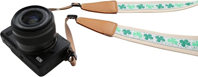 Original Design Personalized Adjustable Camera Strap Celtic Style Lucky Clover, Fit for Canon Nikon Sony Olympus Interchangeable Lens Digital Camera/DSLR etc.