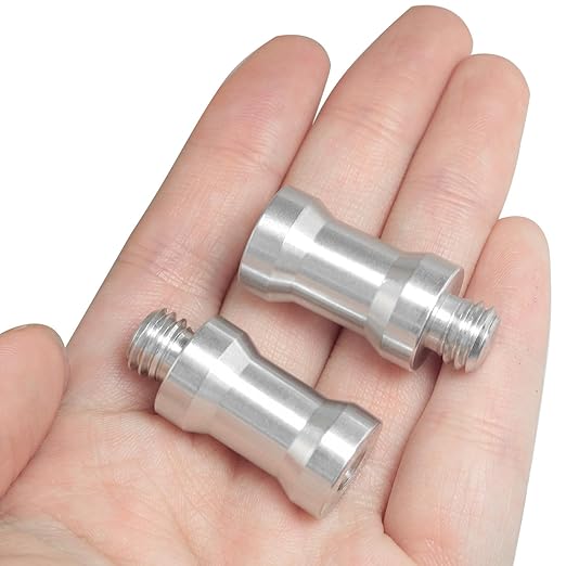 2PCS Light Stand Conversion Screws Interchangeable Tripod Head Accessory Adapter Photo Light Screw Kit for DSLR Cameras Tripod 1/4 Female to 3/8 Male