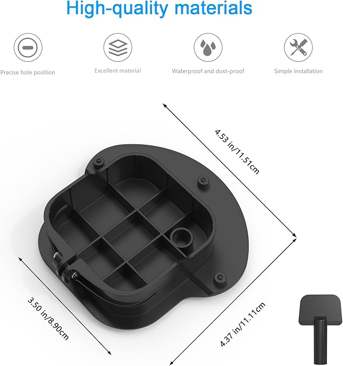 HOLACA Sun Rain Shade Camera Cover for R-ing Floodlight Cam Wired Plus (2021 Release), Black
