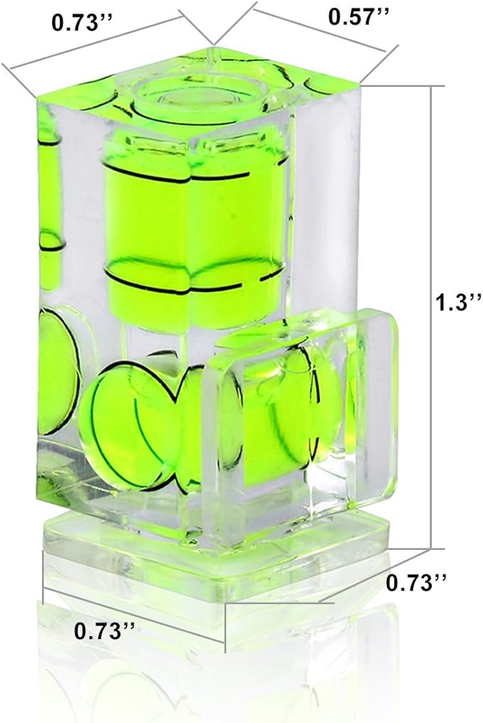 6 Pack Camera Hot Shoe Level, Hot Shoe Bubble Level Camera Hot Shoe Cover 2 Axis Bubble Spirit Level Compatible with DSLR Film Camera Canon Nikon Olympus,Combo Pack - 2 Axis and 1 Axis