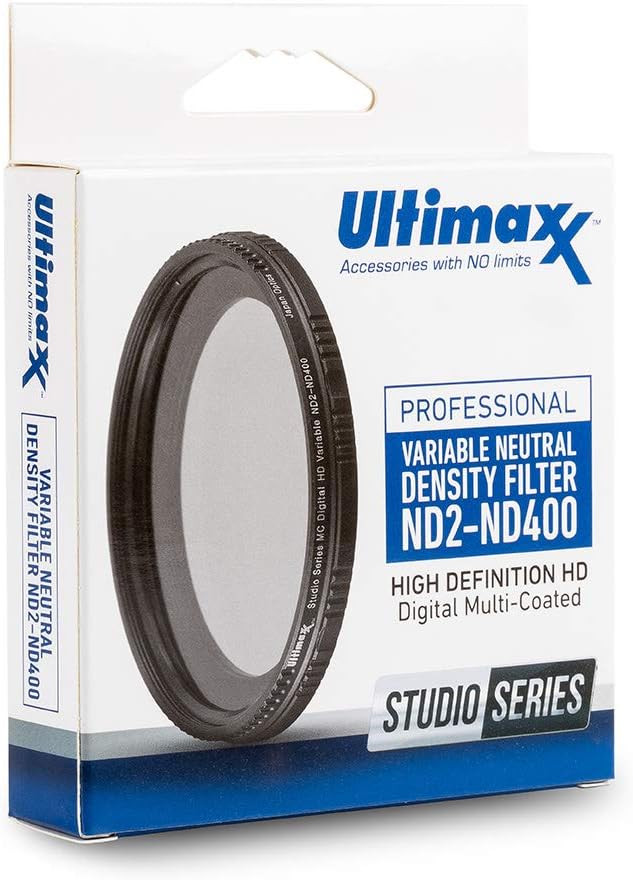 82mm ND Filter Ultimaxx 82mm ND2-ND400 Fader Variable Neutral Density Adjustable Lens Filter Dynamic ND Filter Optical Glass