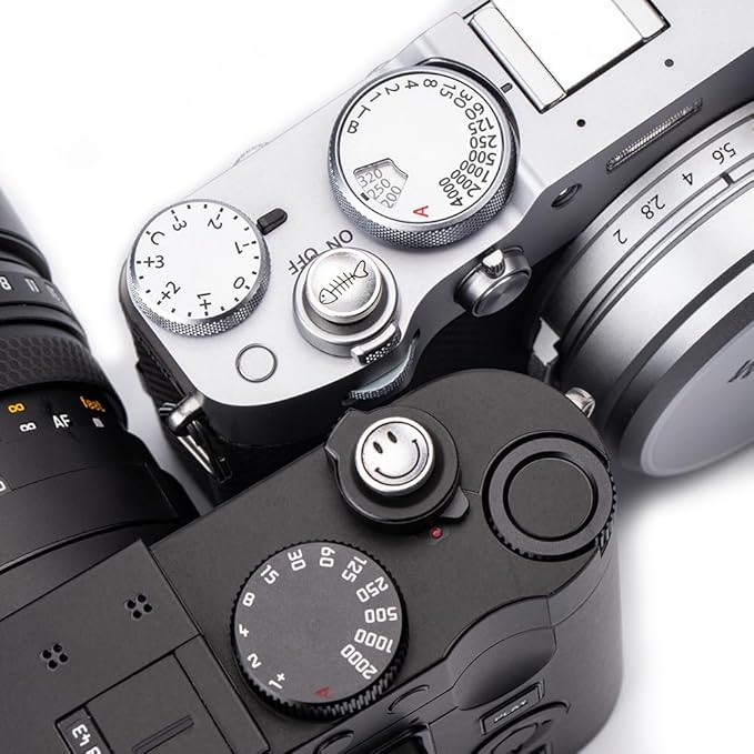 Camera Shutter Button Compatible with FUJIFILM X-T5 X-T4 X-T20 X-T30 X-T200 X-PRO2 ，,Soft Release Button for laica M9 (Two Sets)