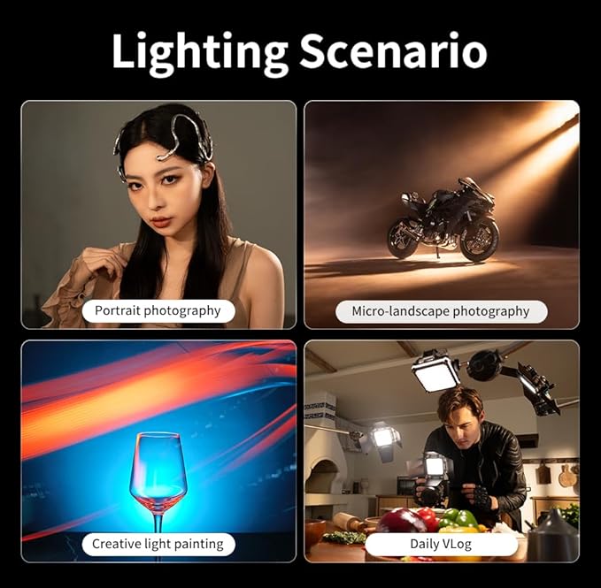 ZHIYUN FIVERAY M20C RGB Video Light [Official], 20W Portable Camera Light, HSI Mode, TLCI 96+, Temperature 2500K-10000K with 9 Light Effects, Support App Control and PD Fast Charge