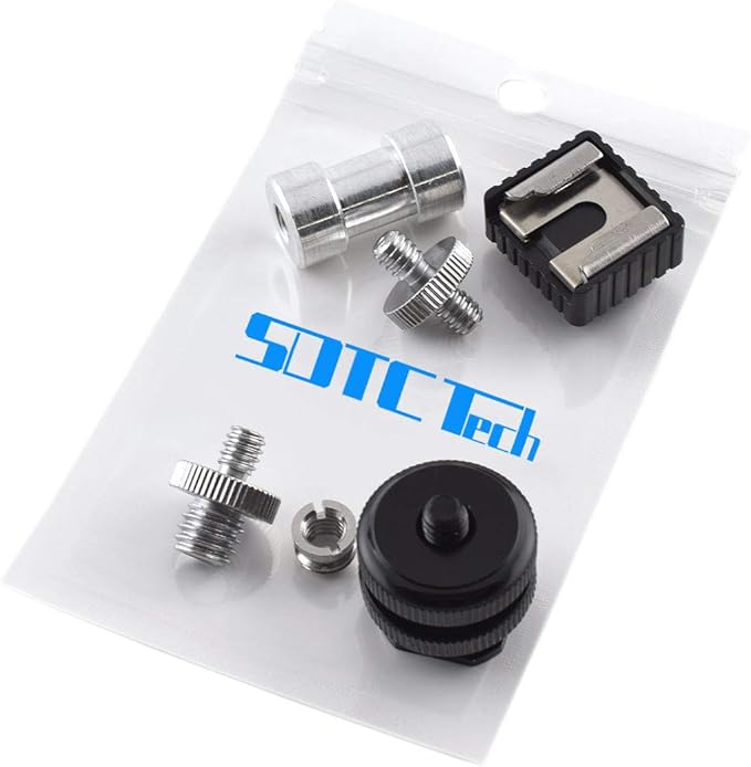 Camera Screw Kit, SDTC Tech 22 pcs Camera Hot Shoe Mount 1/4"-20 and 3/8"-16 Thread Tripod Screw Adapter Converter for Camera/Monopod/Ballhead/Light Stand etc.