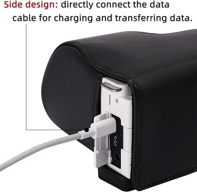 Hargedis XEVN for Sony ZV-E10 case,for Sony ZV-E10 case,Premium PU Full Body Leather Camera Case Bag for Sony Alpha ZV-E10 Fit 16-50mm Lens with Camera Shoulder Strap