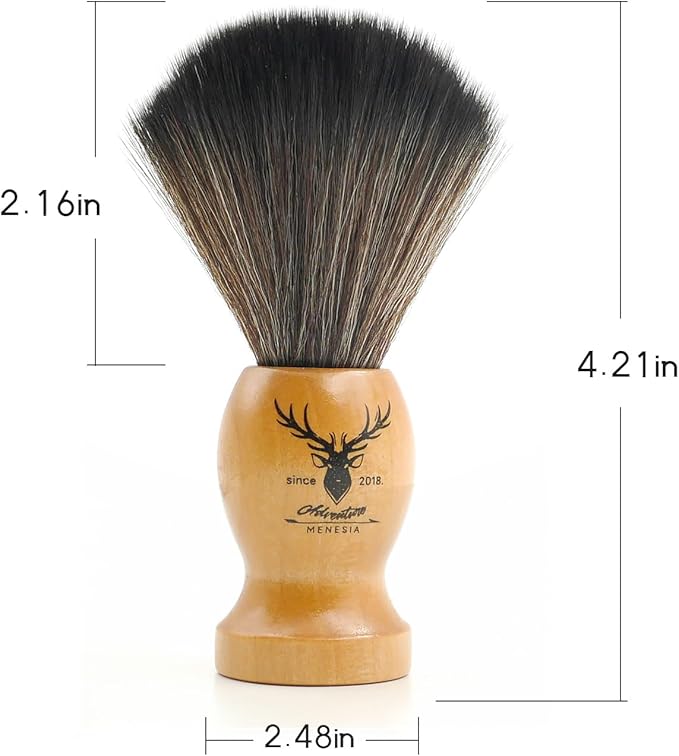 Small Vinyl Record Cleaner with Wooden Handle - Vinyl Record Brush for Anti-Static Cleaning Accessories (Wood Deer)