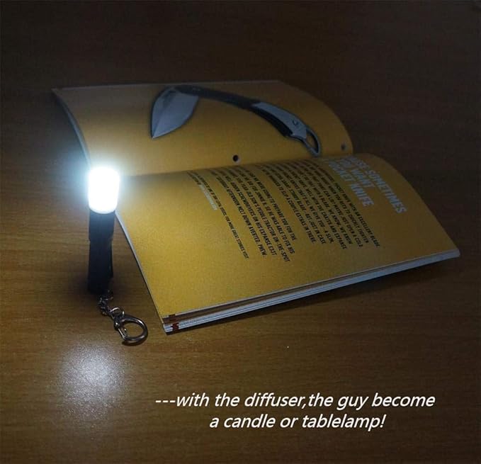 K3 Mini Keychain Flashlight AAA Small Keychain Light Bright 150 Lumens with Diffuser Clip,Multipurpose Pocket Light as Candle Hat Lamp Camp Lantern for Everyday EDC Dog Walking Hiking Camping