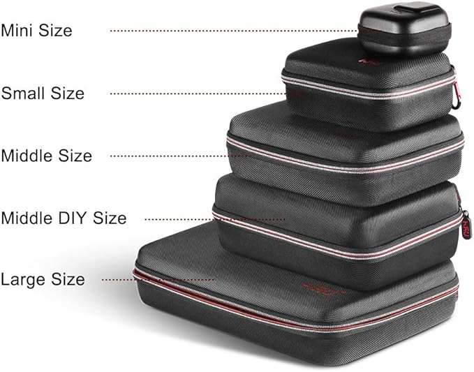 Carrying Case for GoPro Hero 13/12/11/10/9/8/7/6/5 Black and Accessories, HSU Protective Security Bag, Storage Solution for Adventurers-Upgraded Interior Foam