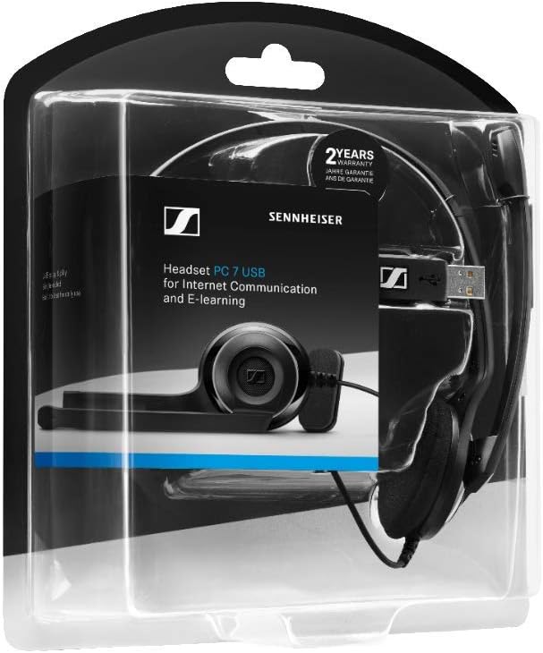 Sennheiser Consumer Audio EPOS PC 7 USB - Mono USB Headset for PC and MAC, Black (504196) (Pack of 3)