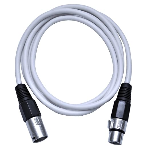 Seismic Audio SAXLX-6White-6Pack White 6-Feet XLR to XLR Patch Cable, 6-Pack