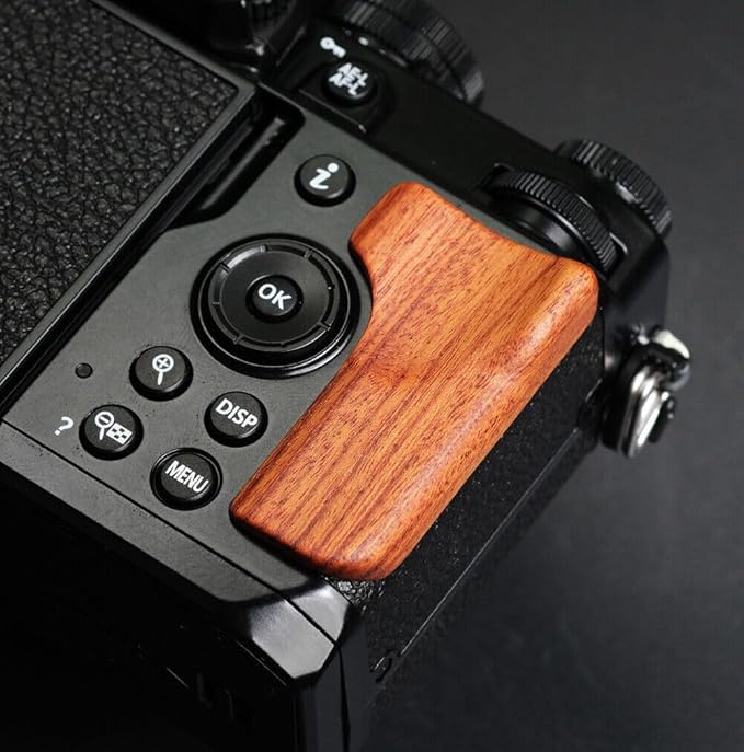 Wood Wooden Thumb Up Grip Sticker Finger Handle for ZF Camera (Desert Ironwood)