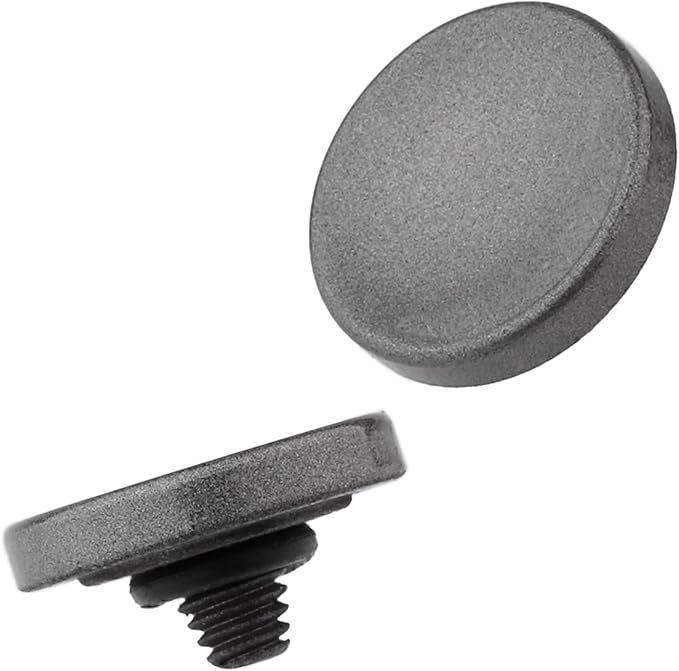 Haoge Metal Shutter Release Button for Canon F-1 Nikon ZF DF M2 F3 Olympus Pen-F PENF Fujifilm X-Pro2 XPro2 X-Pro3 XPro3 X-T30 XT30 X100F X100V XE5 XM5 Concave Surface Gray