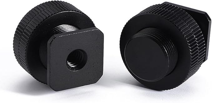 Camera Tripod Adapter Mount Kit 1/4 to 1/4 Screws, 1/4 to 3/8 Converter Thread Screw, Hot Shoe Male or Female Screw Set for Tripod Monopod Flash Plate Mount(2pcs 5/8 Mic. Screw)