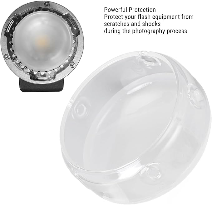 for Godox AD300 PRO Glass Lampshade Photography Light Accessories, Light Dome Protective Cover for Godox AD300Pro Flashing Lighting