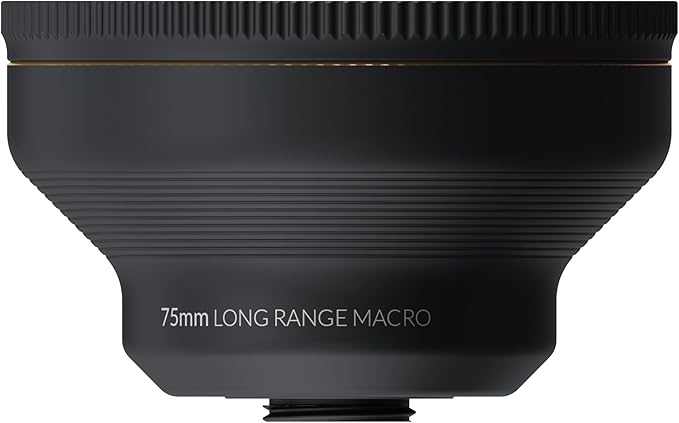Shiftcam | LensUltra 75mm Long Range Macro Lens - 10x Magnification, 70-100mm Focus Distance - Perfect for Close-Up Photography, Stunning Depth of Field, Fine Details, Premium Design