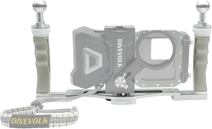 AQUANIC AS10 Underwater Camera Tray Handheld Stabilizer Tray Bracket for Camera Housing, Handle Aluminum Diving Grip for Gopro Divevolk, TG-5/6, RX100 V and Other Action Camera (Grey)