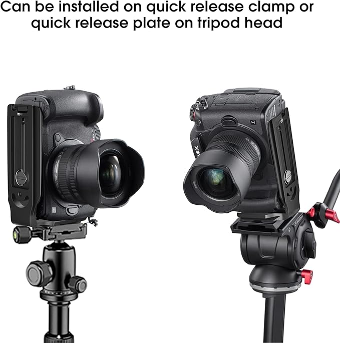DSLR Camera L Bracket Vertical Horizontal Switching Tripod Quick Release Plate Compatible with Canon Nikon Sony DJI Osmo Ronin Zhiyun Stabilizer Tripod Monopod