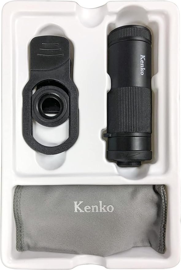 Kenko Tele Conversion Lens for Smartphone - Realpro Clip Lens 8X, Full-Multi Coating, for iPhone, Samsung Galaxy, Google Pixel, Android