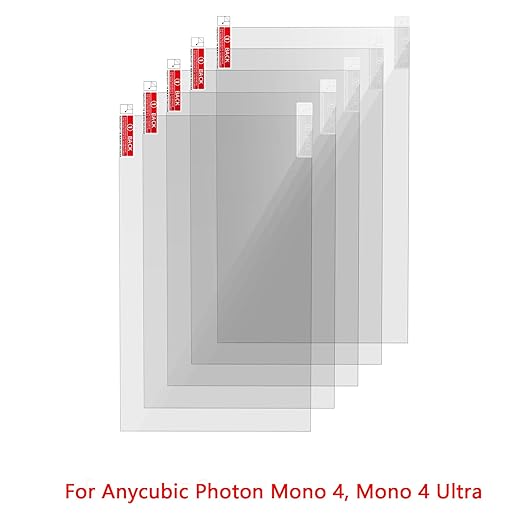 KOYOFEI 5PCS Screen Protector for Anycubic Photon Mono 4/Ultra, Screen Protective Film for Photon Mono 4, Ultra Resin 3D Printers
